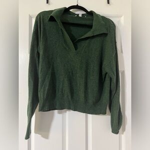 Collared green sweater
